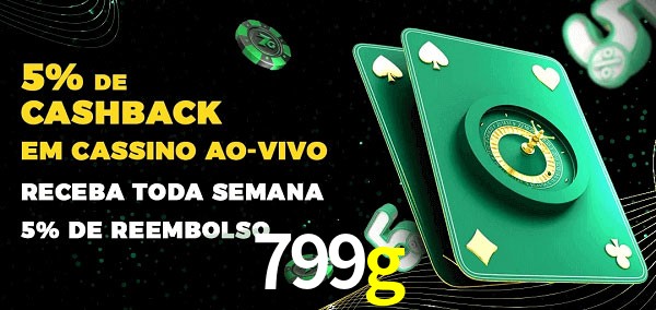Promoções do cassino ao Vivo 799g